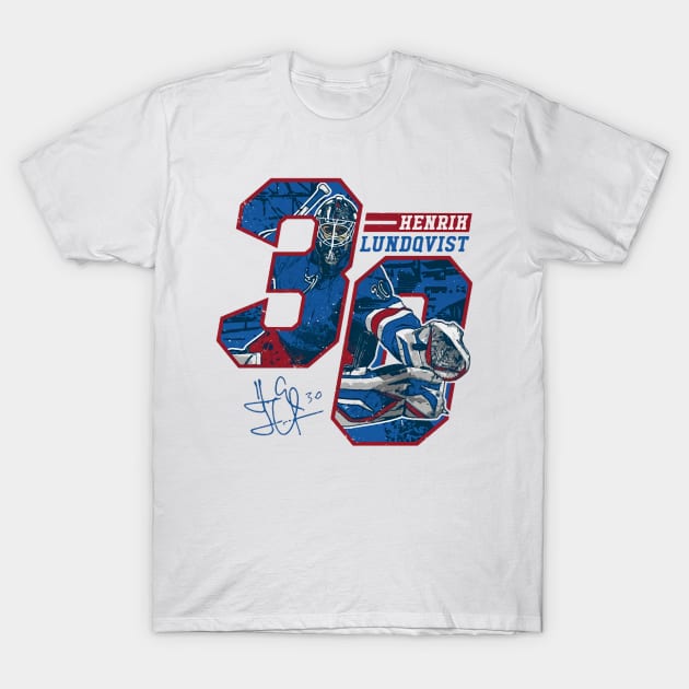 Henrik Lundqvist New York R Offset T-Shirt by Erianna Bee